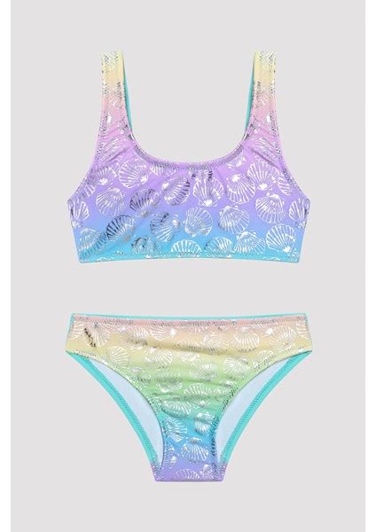 Penti Kız Çocuk Silver Çok Renkli Halter Bikini Takımı Fiyatı