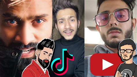 Tik Tok Vs Youtube Roast Video Carryminati Roast Video Amir