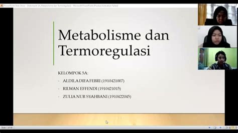 Sistem Metabolisme And Termoregulasi Youtube