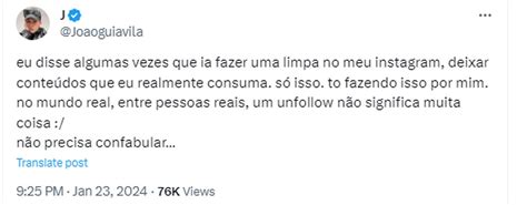 João Guilherme deixa de seguir Jade Picon sua ex namorada em rede