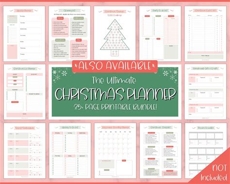 Christmas Countdown Checklist Printable Xmas Organizer And To Do List