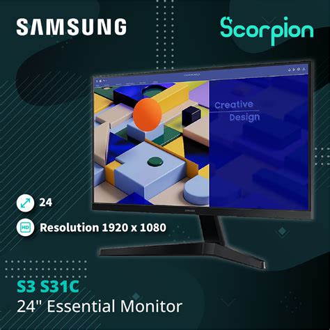 Samsung Ls24c310eaexxs S3 S31c 24 Inch Essential Monitor Shopee Malaysia