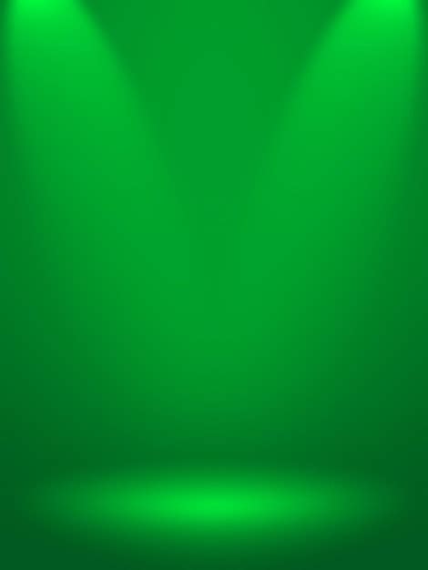 Premium Photo | Empty room green light background