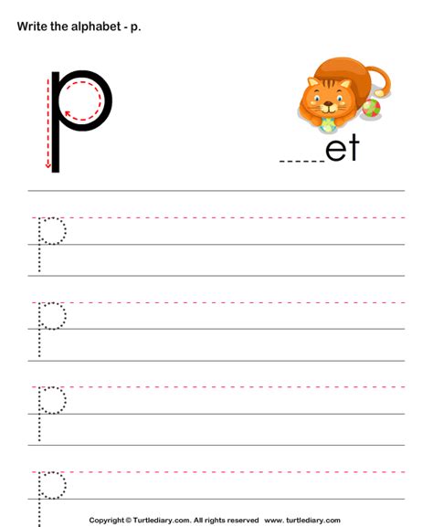 Lowercase Alphabet Writing Practice A Turtle Diary Worksheet