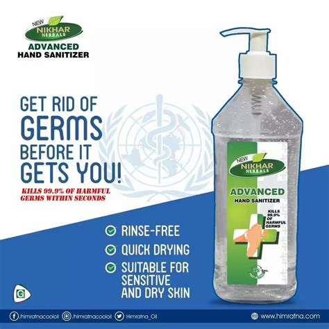 Nikhar Herbals Hand Sanitizer Pump 500ML At Rs 250 Alcohol Hand