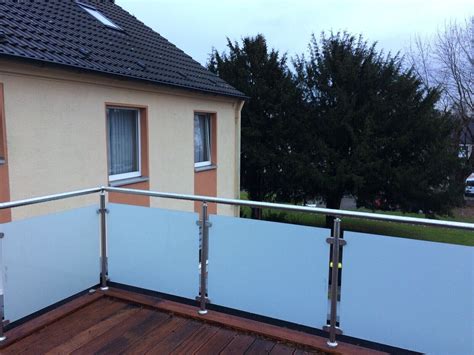 Edelstahl Balkongeländer mit 8 38mm VSG Glas Geländer Treppe Terrasse