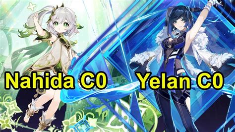 Nahida C0 Bloom Yelan C0 Double Hydro Spirtal Abyss Floor 12 Genshin