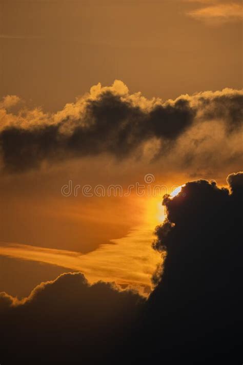 Beautiful Sunset Colours with Tree Silhouette Stock Image - Image of ...