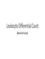 Leukocyte Differential Count Pdf Leukocyte Differential Count Blood