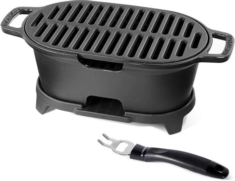 Ironmaster Mini Cast Iron Hibachi Grill Tabletop Small Portable