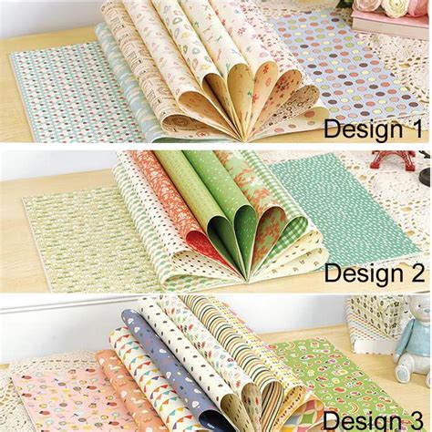 Decorative Wrapping Paper Book Scrapbooking Paper 16 Designs 1 Sheet