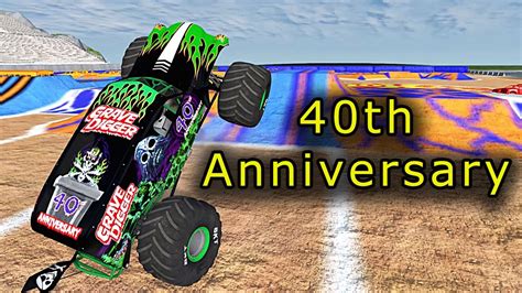 Grave Digger 40th Anniversary Freestyle Monster Jam Freestyle YouTube