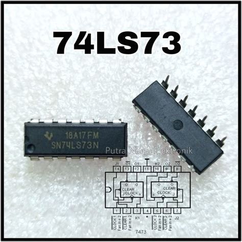 Jual Ic TTL 7473 74LS73 Flop JK HD74LS73AP SN74LS73N Dip 14p Putr4n14