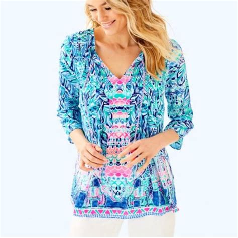 Lilly Pulitzer Tops Lilly Pulitzer Marilina Tunic Top Feel The Beat