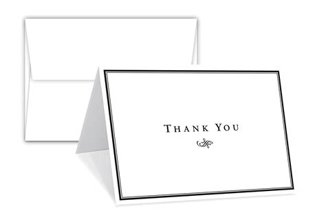 Thank You Cards And Envelopes Elegant Fold Over Greetings For Small