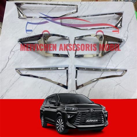 Jual Paket Garnish Depan Belakang All New Avanza Full Chrome