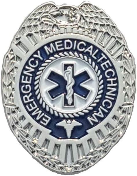 911 Market Emt Silver Badge Lapel Pin Emergency Medical