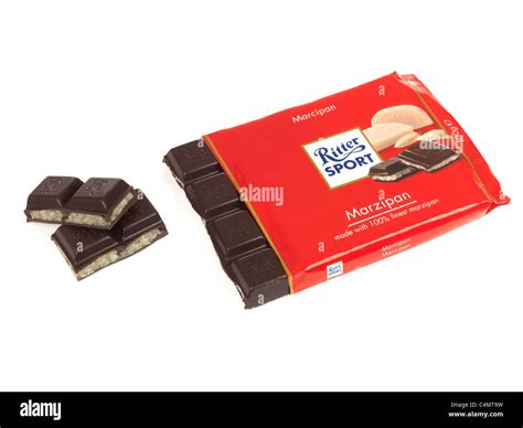 Ritter Sport Marzipan Chocolate Bar Stock Photo - Alamy