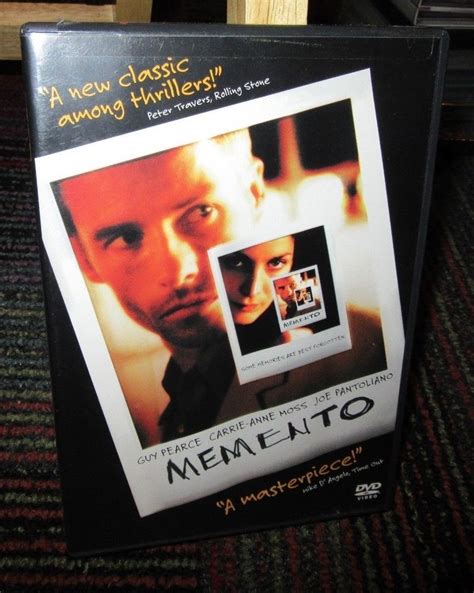 Memento Dvd Movie Guy Pearce Carrie Anne Moss Joe Pantoliano Guc