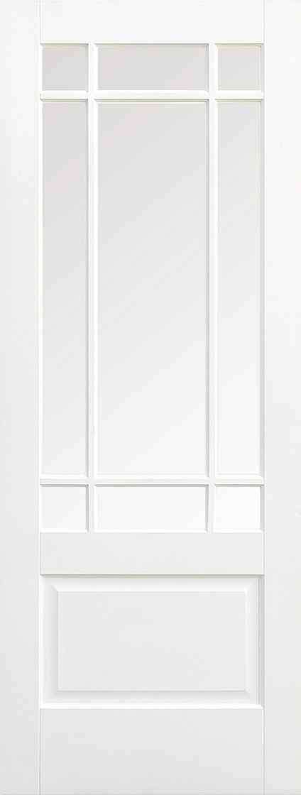 Lpd White Downham L Glazed Primed Bevelled Glass Internal Glazed Door