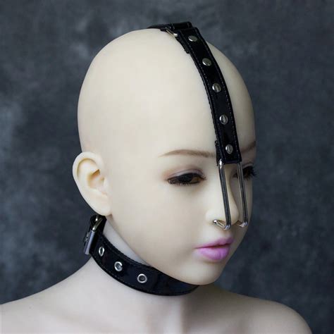 Fetish Sex Toy For Couple Adult Game Bdsm Bondage Metal Nose Hook Nose Clip With Neck Collar Sm