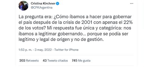 Cristina Kirchner Se Sumó A La Polémica “se Puede Ser Legítimo Y Legal