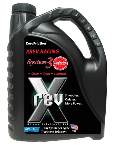 Car Lubricants ~ Engine Oil - X-REV ZeroFriction Lubricants