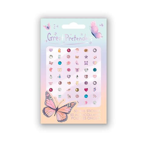 Set Nail Stickers Mariposas Great Pretenders Juguetes Dideco