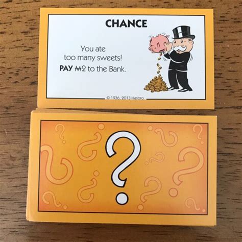 Monopoly Chance Cards Printable