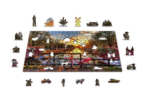 Drewniane Puzzle Z Figurkami Rowery W Amsterdamie Rozm Xl