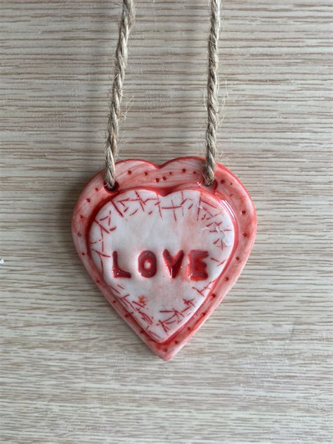 Love Heart Hanging Decoration | Etsy