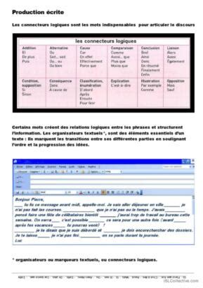 Connecteurs Pratique D Criture Fran Ais Fle Fiches Peda