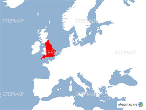 StepMap England Landkarte für Deutschland