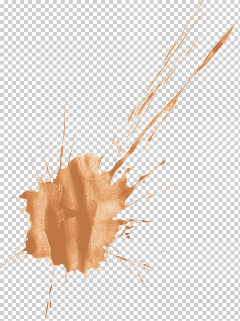 Acuarela splat tinta marrón naranja png Klipartz