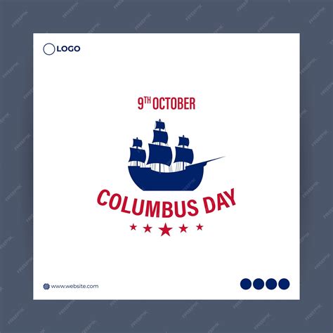 Premium Vector Vector Illustration Of Happy Columbus Day Banner