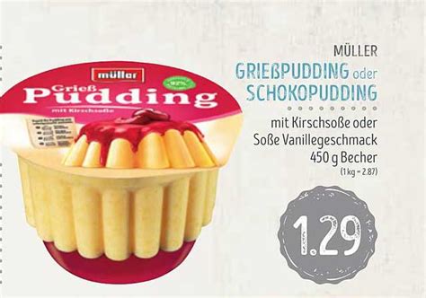 Müller Grießpudding Oder Schokopudding Angebot bei Edeka Struve