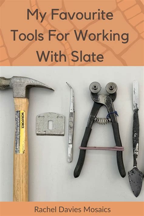 Tools For Making Mosaics With Slate Stone Mosaic Art Mosaic Art