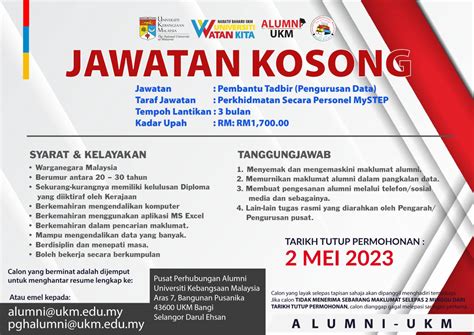 Iklan Jawatan Universiti Kebangsaan Malaysia UKM Jobs Hub