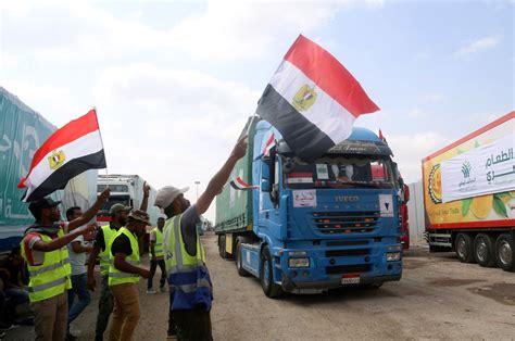 3rd Convoy Carrying Humanitarian Aid For Palestinians Enters Gaza