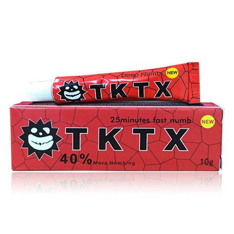 40 Red TKTX Numbing Tattoo Body Anesthetic Fast Numb Cream Semi