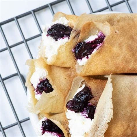 Delicious Crepes With Blueberry Filling