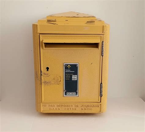 Rare Vintage French Mailbox La Poste Ptt French Outdoor Post Box Paris