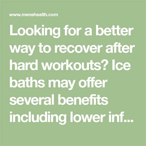 Benefits Of Ice Baths For Workout Recovery