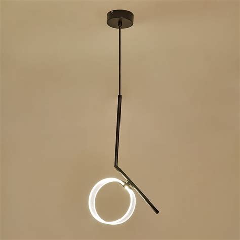 Acrylic Led Pendant Light L Shaped Circular Lamp Homary