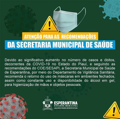 Prefeitura de Esperantina reforça prevenção contra a covid 19 GP1