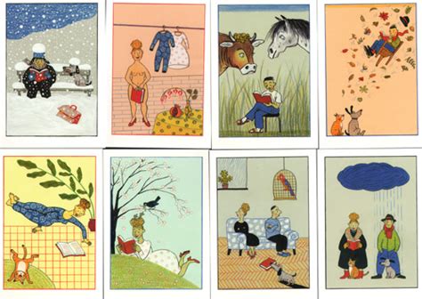 Rotraut Susanne Berner Book Seasons Postcards