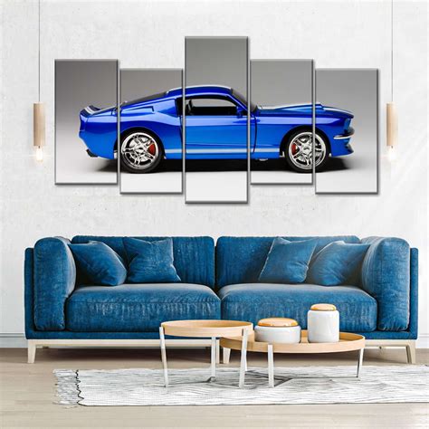 Old Blue Sports Car Wall Art Photography