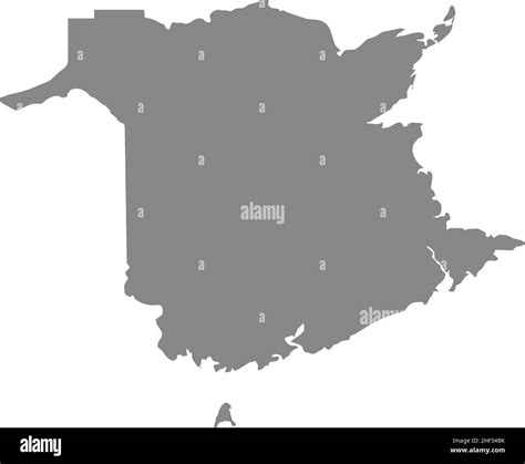 Gray Flat Blank Vector Administrative Map Of The Canadian Territory Of