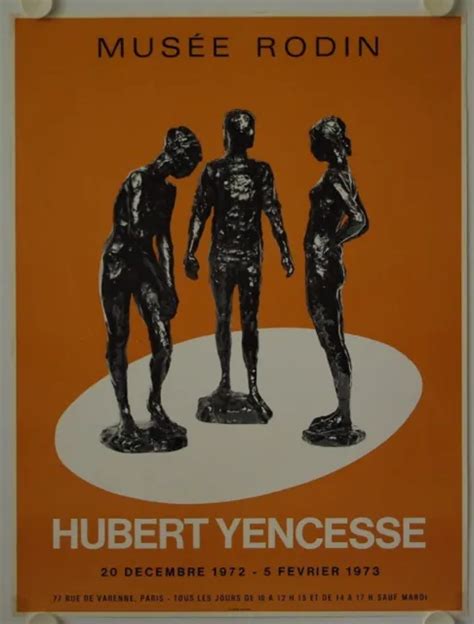 Affiche Hubert Yencesse Exposition Mus E Rodin Paris Eur