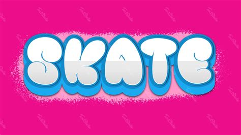 Skate Graffiti Text Effect Premium Vector File